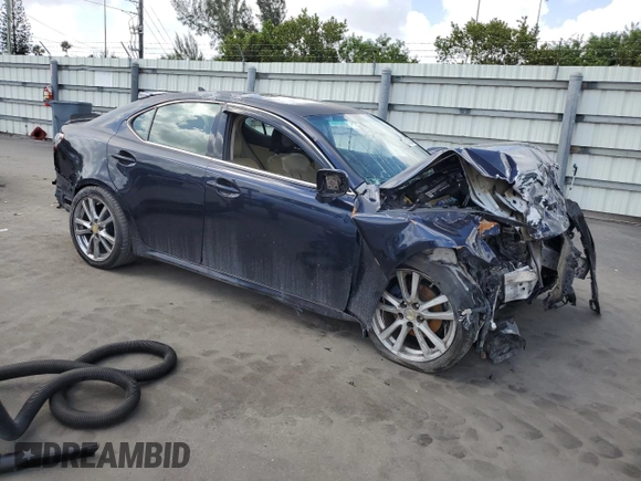 2007 Lexus IS with VIN JTHBK262272058227, listed as a Copart auction lot 51240555 with Not Provided miles and Salvage Title. Bid and sale history available at carsss.com. Image 4.