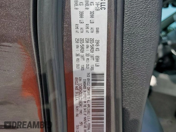 2020 Dodge Durango GT z VIN 1C4RDHDG3LC166341, wystawiony jako Copart lot #58204435 z przebiegiem 67 124 mil mil oraz Szkoda całkowita • Salvage title. Historia ofert i sprzedaży dostępna na DreamBid. Obrazek 14.
