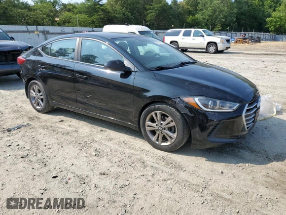 2017 Hyundai Elantra SE with VIN KMHD84LF0HU433030, listed as a Copart auction lot 59185345 with 77,776 mi miles and Salvage title. Bid and sale history available at DreamBid. Image 4.