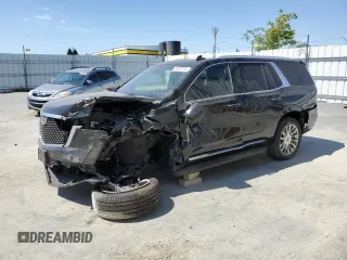 2021 Cadillac Escalade Premium Luxury with VIN 1GYS3BKL1MR371943, listed as a Copart auction lot 63297765 with Not provided miles and Salvage title. Bid and sale history available at DreamBid. Image 1.