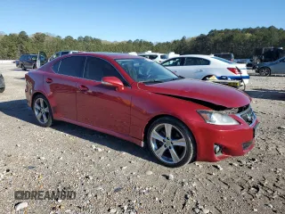 2011 Lexus IS 250 with VIN JTHBF5C20B5137428, listed as a Copart auction lot 50063875 with 193,685 mi miles and Salvage Title. Bid and sale history available at carsss.com. Image 4.