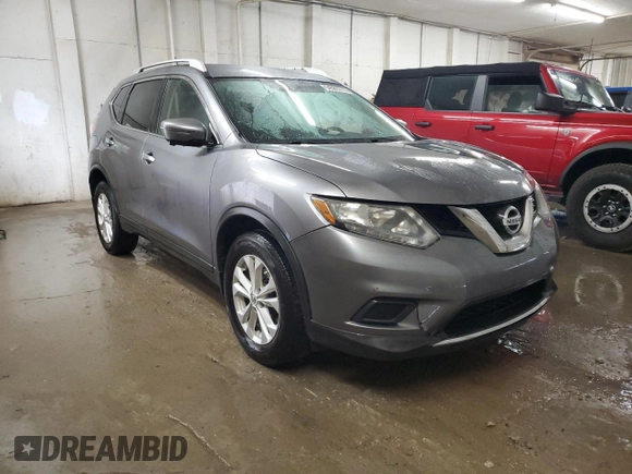 2016 Nissan Rogue S with VIN KNMAT2MT9GP598487, listed as a Copart auction lot 54503715 with 97,051 mi miles and Salvage Title. Bid and sale history available at carsss.com. Image 4.