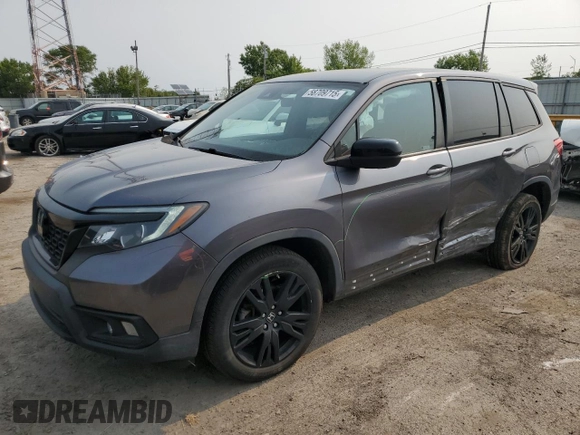 2020 Honda Passport Sport with VIN 5FNYF8H29LB014989, listed as a Copart auction lot 58709715 with 55,230 mi miles and Salvage title. Bid and sale history available at DreamBid. Image 1.