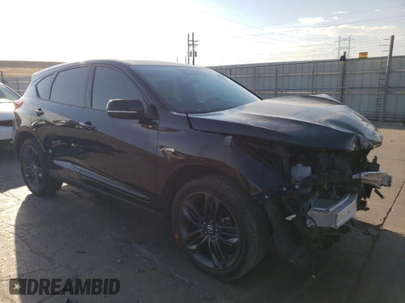 2022 Acura RDX w/A-Spec Package with VIN 5J8TC2H6XNL013953, listed as a Copart auction lot 76123294 with Not Provided miles and Salvage Title. Bid and sale history available at carsss.com. Image 4.