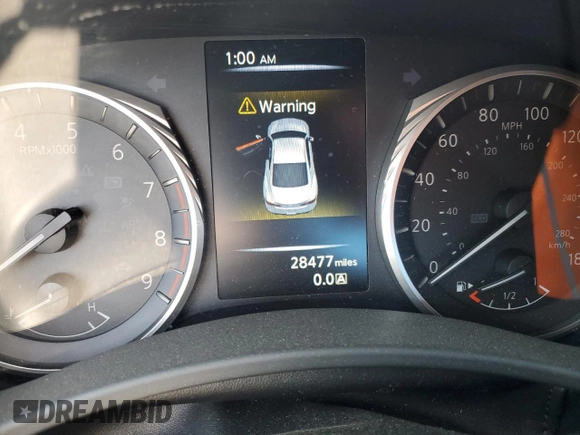 2022 Infiniti Q60 Luxe with VIN JN1EV7KL1NM630376, listed as a Copart auction lot 54434485 with 28,477 mi miles and Salvage title. Bid and sale history available at DreamBid. Image 9.