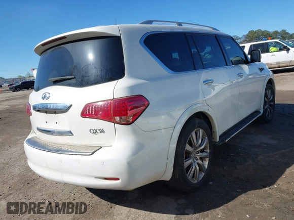 2013 Infiniti QX56 with VIN JN8AZ2NE5D9061442, listed as a IAAI auction lot 41880672 with 182,953 mi miles and . Bid and sale history available at DreamBid. Image 4.