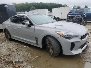 2021 Kia Stinger GT2 with VIN KNAE55LC2M6087846, listed as a Copart auction lot 73556274 with 59,168 mi miles and Salvage Title. Bid and sale history available at carsss.com. Image 4.