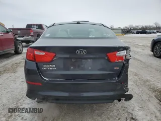 2015 Kia Optima LX with VIN 5XXGM4A76FG432993, listed as a Copart auction lot 45934855 with 206,204 mi miles and Salvage title. Bid and sale history available at DreamBid. Image 6.