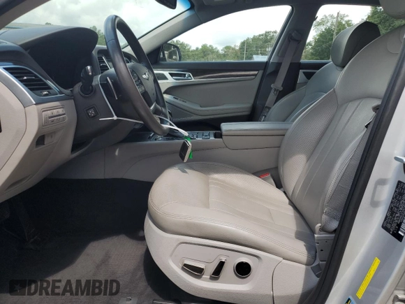 2017 Genesis G80 3.8L with VIN KMHGN4JE5HU182151, listed as a Copart auction lot 71682794 with 57,024 mi miles and Salvage Title. Bid and sale history available at carsss.com. Image 7.