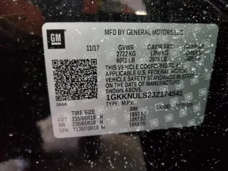 2018 GMC Acadia SLT with VIN 1GKKNULS2JZ174541, listed as a Copart auction lot 45917065 with 97,811 mi miles and Salvage Title. Bid and sale history available at DreamBid. Image 16.