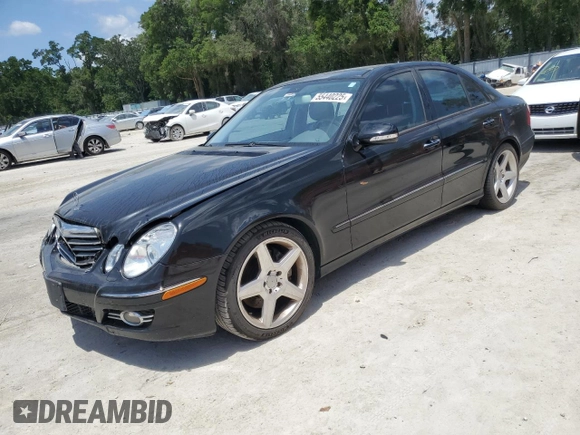 2007 Mercedes-Benz E 350 with VIN WDBUF56X07B168400, listed as a Copart auction lot 55440225 with 207,664 mi miles and Clean Title. Bid and sale history available at carsss.com. Image 1.