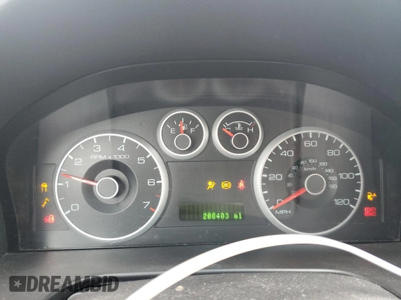 2007 Ford Fusion SEL with VIN 3FAHP02117R156844, listed as a Copart auction lot 47004605 with 208,403 mi miles and Salvage Title. Bid and sale history available at carsss.com. Image 9.