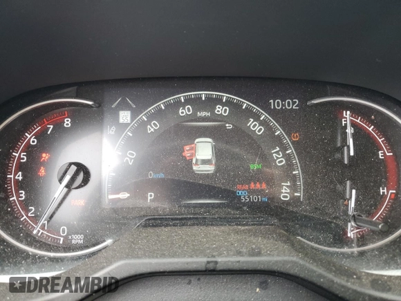 2024 Toyota RAV4 LE with VIN 2T3K1RFV0RC263340, listed as a Copart auction lot 47829455 with 55,101 mi miles and Salvage Title. Bid and sale history available at carsss.com. Image 9.
