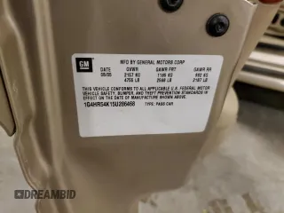 2005 Buick LeSabre Limited с VIN 1G4HR54K15U286468, выставлен на аукционе Copart как лот 58416525 с пробегом 137 568 миль миль и Списание • Salvage title. История ставок и продаж доступна на DreamBid. Изображение 13.