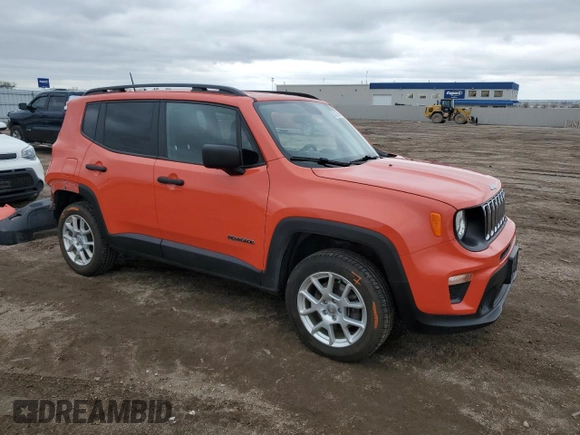 2019 Jeep Renegade Sport with VIN ZACNJBAB7KPK33785, listed as a Copart auction lot 55178075 with 51,708 mi miles and Salvage title. Bid and sale history available at DreamBid. Image 4.