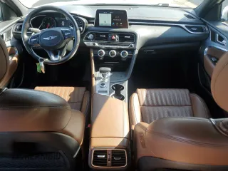 2021 Genesis G70 2.0T with VIN KMTG34LA8MU072565, listed as a Copart auction lot 54375895 with 93,275 mi miles and Salvage title. Bid and sale history available at DreamBid. Image 8.