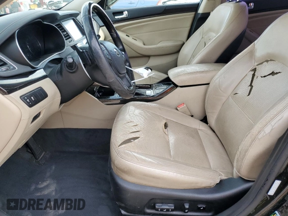 2014 Kia Cadenza Premium with VIN KNALN4D74E5130836, listed as a Copart auction lot 43482775 with 123,885 mi miles and Salvage Title. Bid and sale history available at carsss.com. Image 7.