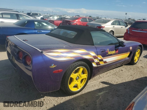 1998 Chevrolet Corvette with VIN 1G1YY32G3W5117020, listed as a Copart auction lot 74991374 with 0 mi miles and Salvage Title. Bid and sale history available at carsss.com. Image 3.
