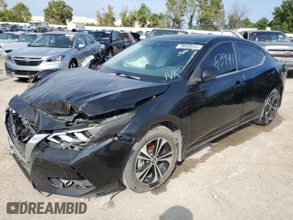 2021 Nissan Sentra SV z VIN 3N1AB8CV2MY328992, wystawiony jako Copart lot #79860693 z przebiegiem 63 944 mil mil oraz Szkoda całkowita • Salvage title. Historia ofert i sprzedaży dostępna na DreamBid. Obrazek 1.
