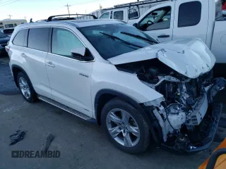 2016 Toyota Highlander Hybrid Limited with VIN 5TDDCRFH9GS017011, listed as a Copart auction lot 37613753 with 0 mi miles. Bid and sale history available at carsss.com. Image 4.