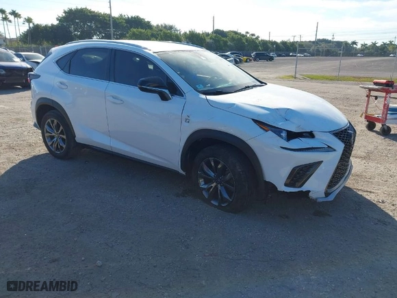 2021 Lexus NX with VIN JTJSARBZ8M2199988, listed as a IAAI auction lot 41034202 with 48306 miles. Bid and sale history available at carsss.com. Image 1.