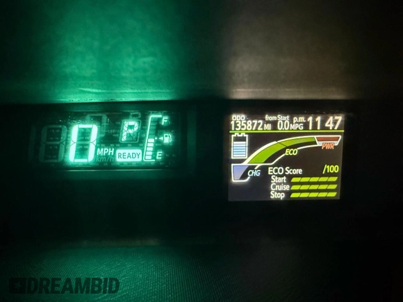2012 Toyota Prius One with VIN JTDKDTB39C1012314, listed as a Copart auction lot 56564625 with 135,872 mi miles and Clean Title. Bid and sale history available at DreamBid. Image 8.