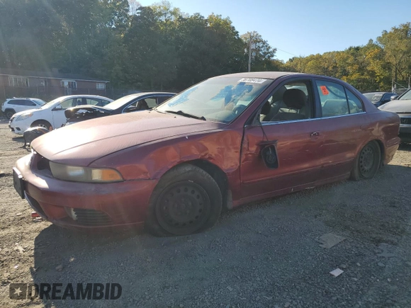 2002 Mitsubishi Galant ES z VIN 4A3AA46G52E104175, wystawiony jako Copart lot #76708474 z przebiegiem Nie podano mil oraz Szkoda całkowita • Salvage title. Historia ofert i sprzedaży dostępna na DreamBid. Obrazek 1.