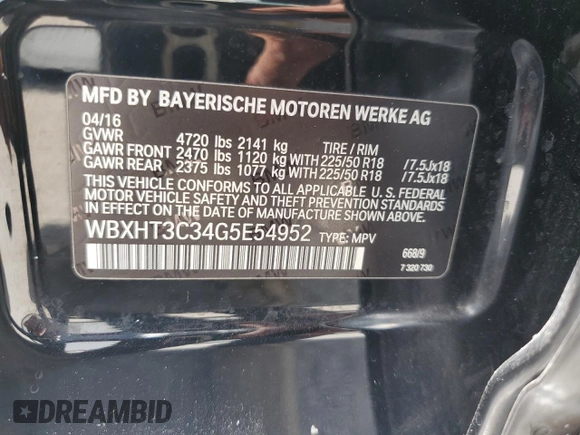 2016 BMW X1 xDrive28i z VIN WBXHT3C34G5E54952, wystawiony jako Copart lot #60713485 z przebiegiem 69 395 mil mil oraz Szkoda całkowita • Salvage title. Historia ofert i sprzedaży dostępna na DreamBid. Obrazek 14.