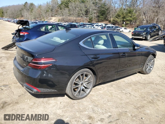 2024 Genesis G70 2.5T with VIN KMTG34SC5RU143084, listed as a Copart auction lot 49413075 with 12,447 mi miles and Clean title. Bid and sale history available at DreamBid. Image 3.