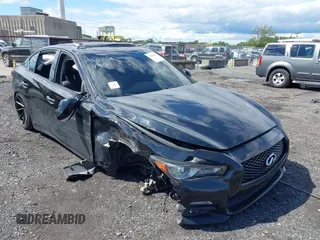 2017 Infiniti Q50 Premium with VIN JN1EV7AP1HM735587, listed as a IAAI auction lot 42341024 with 107,372 mi miles and . Bid and sale history available at DreamBid. Image 1.