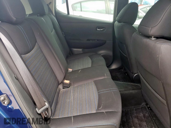 2018 Nissan LEAF S with VIN 1N4AZ1CP6JC301337, listed as a Copart auction lot 54556445 with 29,715 mi miles and Salvage Title. Bid and sale history available at DreamBid. Image 10.