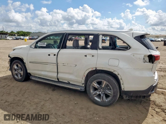 2019 Toyota Highlander Limited с VIN 5TDDZRFH7KS720789, выставлен на аукционе Copart как лот 62322695 с пробегом 51 095 миль миль и Списание • Salvage title. История ставок и продаж доступна на DreamBid. Изображение 2.