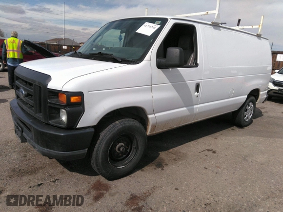 2010 Ford Econoline Cargo Commercial with VIN 1FTNE2EW0ADA98103, listed as a IAAI auction lot 41735290 with 143,717 mi miles and . Bid and sale history available at DreamBid. Image 2.