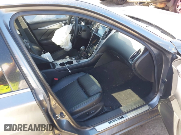 2015 Infiniti Q50 Premium with VIN JN1BV7AP0FM345726, listed as a IAAI auction lot 41860740 with 1 mi miles. Bid and sale history available at carsss.com. Image 5.