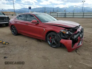 2020 Genesis G70 3.3T with VIN KMTG34LE6LU064126, listed as a Copart auction lot 58078495 with 57,903 mi miles and Salvage title. Bid and sale history available at DreamBid. Image 4.