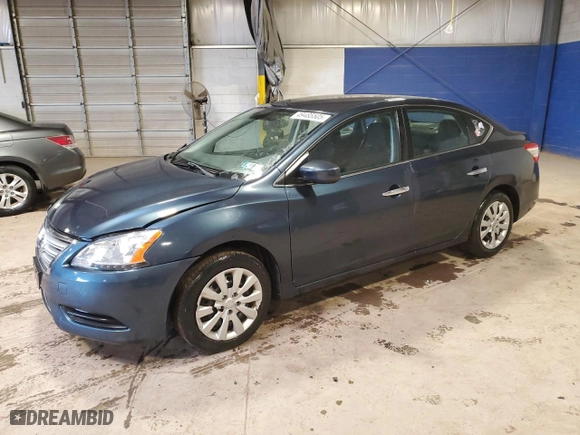 2013 Nissan Sentra SV with VIN 3N1AB7APXDL742100, listed as a Copart auction lot 49485505 with 144,173 mi miles and Salvage Title. Bid and sale history available at carsss.com. Image 1.
