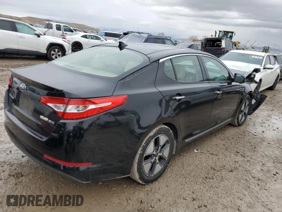 2013 Kia Optima Hybrid EX with VIN KNAGM4AD2D5047046, listed as a Copart auction lot 45369085 with 148,280 mi miles and Salvage Title. Bid and sale history available at carsss.com. Image 3.