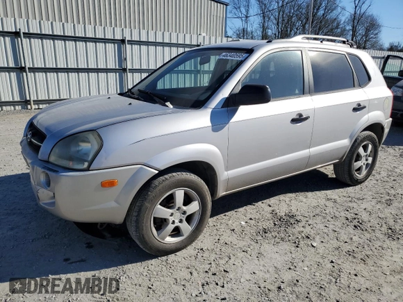 2005 Hyundai Tucson GL with VIN KM8JM12B85U074517, listed as a Copart auction lot 46340595 with 239,108 mi miles and Salvage Title. Bid and sale history available at carsss.com. Image 1.
