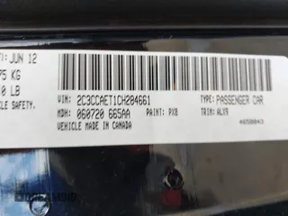 2012 Chrysler 300 with VIN 2C3CCAET1CH284661, listed as a IAAI auction lot 41920717 with 123,505 mi miles. Bid and sale history available at carsss.com. Image 9.
