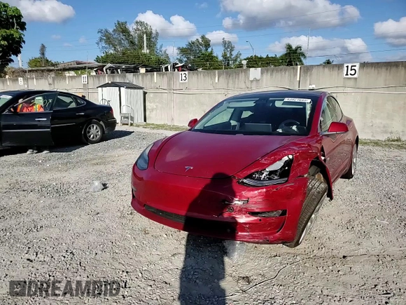 2019 Tesla Model 3 Long Range with VIN 5YJ3E1EB8KF389649, listed as a Copart auction lot 43921645 with 46,818 mi miles and Salvage Title. Bid and sale history available at carsss.com. Image 13.