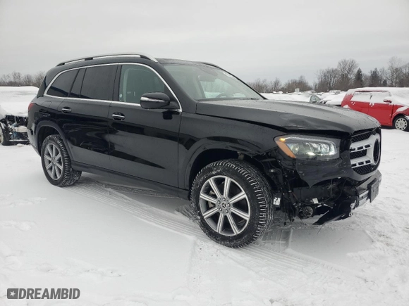 2023 Mercedes-Benz GLS with VIN 4JGFF5KE6PA986665, listed as a Copart auction lot 43851845 with 30,076 mi miles and Salvage Title. Bid and sale history available at carsss.com. Image 4.