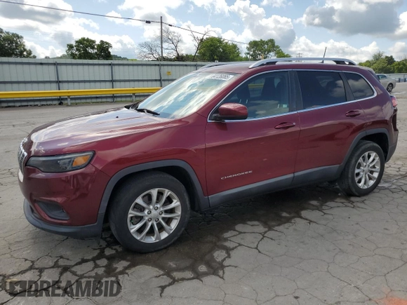 2019 Jeep Cherokee Latitude z VIN 1C4PJLCB8KD263455, wystawiony jako Copart lot #64126085 z przebiegiem 96 734 mil mil oraz Szkoda całkowita • Salvage title. Historia ofert i sprzedaży dostępna na DreamBid. Obrazek 1.