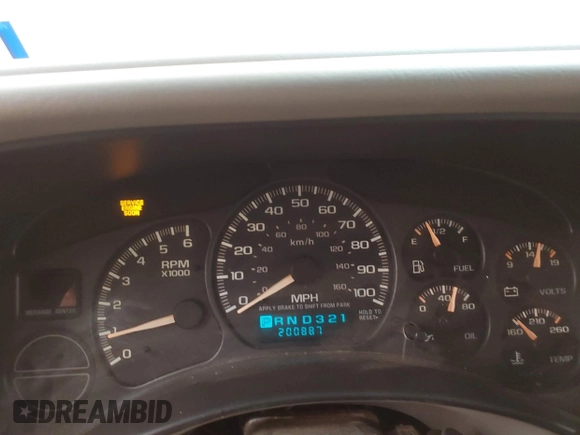 2002 GMC Yukon XL SLT with VIN 3GKEC16Z52G265329, listed as a IAAI auction lot 41595344 with 200,887 mi miles. Bid and sale history available at carsss.com. Image 7.