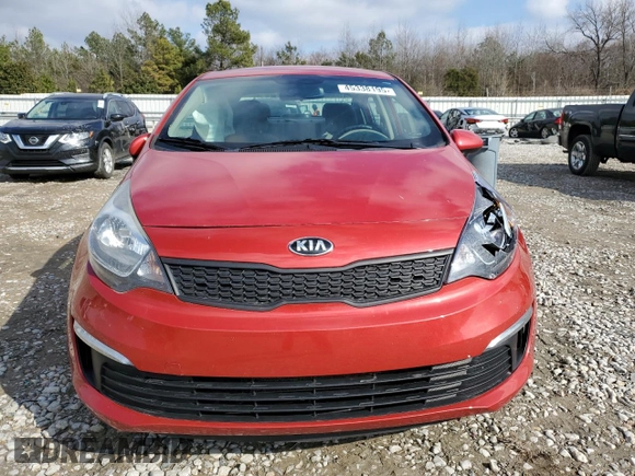 2017 Kia Rio LX with VIN KNADM4A34H6034535, listed as a Copart auction lot 45338195 with 123,459 mi miles and Salvage Title. Bid and sale history available at carsss.com. Image 5.