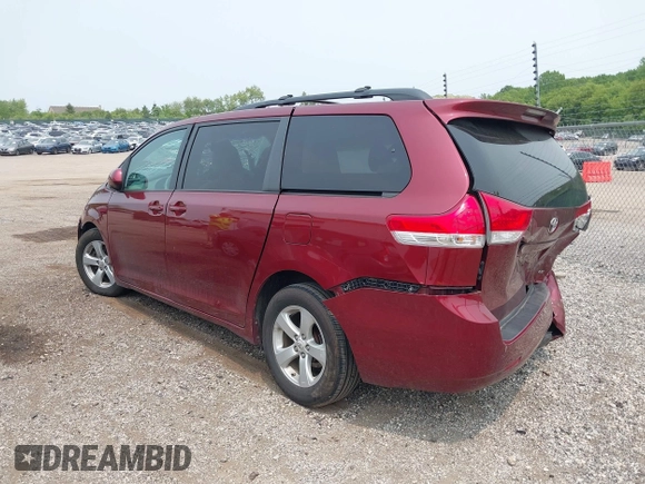 2012 Toyota Sienna LE AAS with VIN 5TDKK3DC1CS213064, listed as a IAAI auction lot 42414677 with 63,699 mi miles and . Bid and sale history available at DreamBid. Image 3.