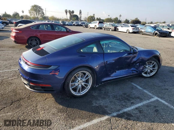 2022 Porsche 911 Carrera with VIN WP0AA2A99NS205256, listed as a Copart auction lot 43082515 with 21,682 mi miles and Salvage Title. Bid and sale history available at carsss.com. Image 3.