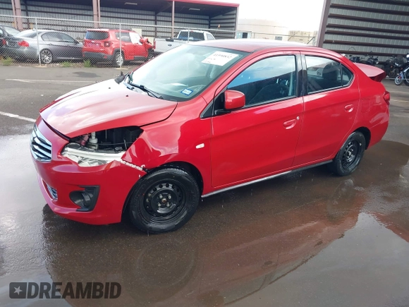 2019 Mitsubishi Mirage ES z VIN ML32F3FJXKHF15235, wystawiony jako IAAI lot #41590832 z przebiegiem 46 193 mil mil oraz . Historia ofert i sprzedaży dostępna na DreamBid. Obrazek 2.