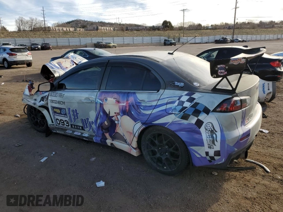 2008 Mitsubishi Lancer Evolution MR z VIN JA3AW56V98U051308, wystawiony jako Copart lot #50452355 z przebiegiem Nie podano mil oraz Szkoda całkowita • Salvage title. Historia ofert i sprzedaży dostępna na DreamBid. Obrazek 2.