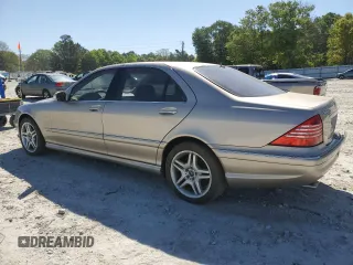 2006 Mercedes-Benz S 500 with VIN WDBNG75JX6A483736, listed as a Copart auction lot 53424695 with 86,999 mi miles and Salvage Title. Bid and sale history available at DreamBid. Image 2.