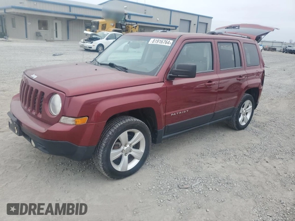 2012 Jeep Patriot Limited with VIN 1C4NJRCB2CD658758, listed as a Copart auction lot 81916764 with 104,234 mi miles and Salvage Title. Bid and sale history available at carsss.com. Image 1.